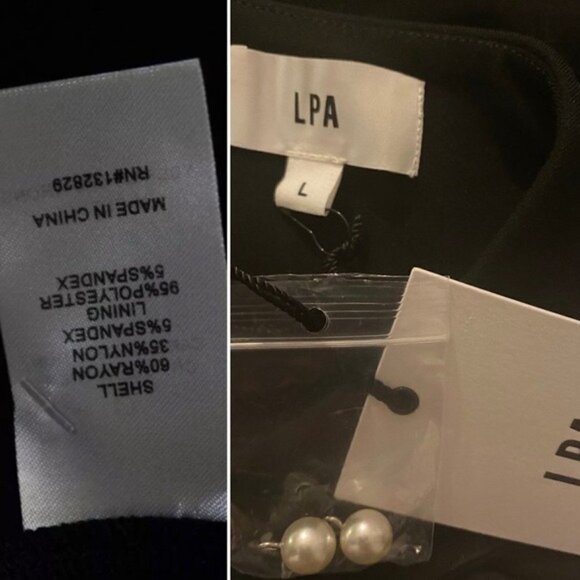 LPA Dress NWT 638 Black Pearl Cut Out Choker Halter High Neck Dress in Black L - Picture 5 of 9